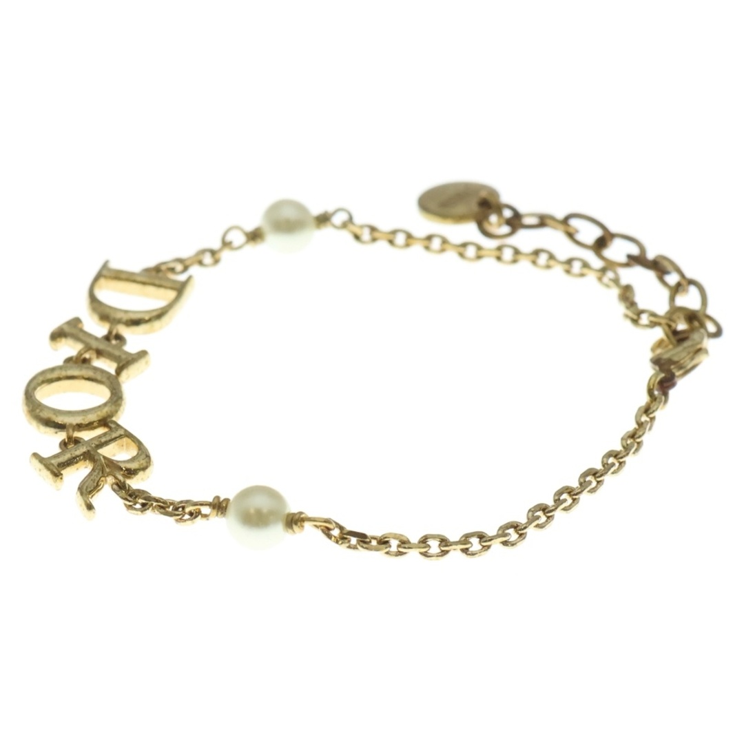 Dior - DIOR ディオール パールロゴ ブレスレット チェーン