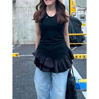 Bibiy IRIS RUFFLE TOP ブラックの通販 by ！！！｜ラクマ