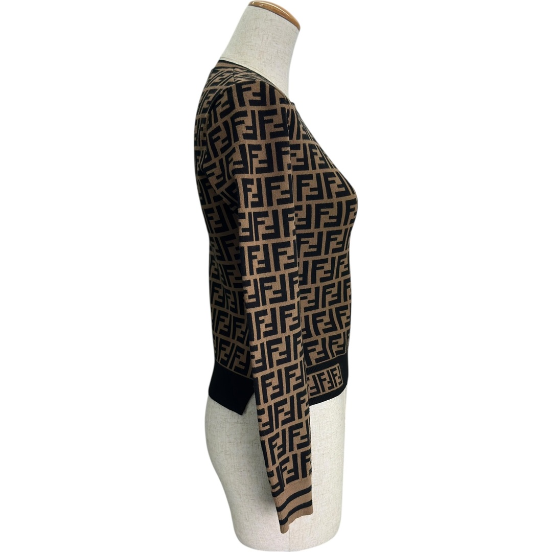FENDI - フェンディ FENDI FF総柄長袖ニットセーター FZY703 ブラウン