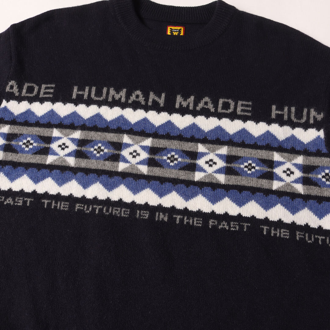 HUMAN MADE - HUMAN MADE ヒューマンメイド ニット ネイビー 紺 サイズ