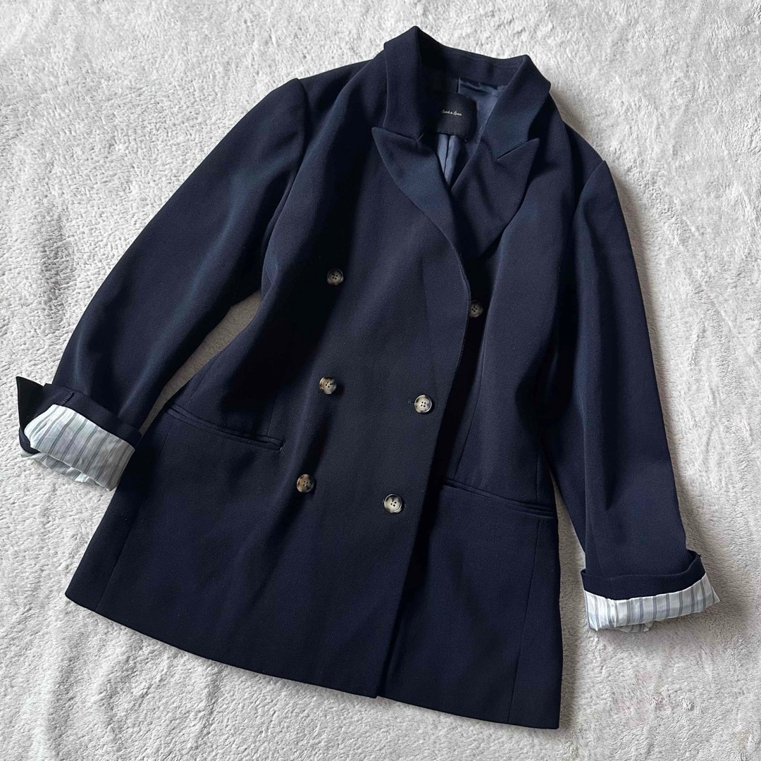 Spick & Span - Spick & Span カルゼダブルブレストジャケット 紺ブレ