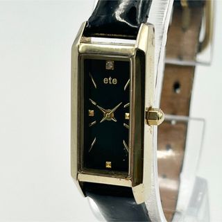 ete - ete 時計 ウォッチコレクション トノーフェイス エンボスレザー