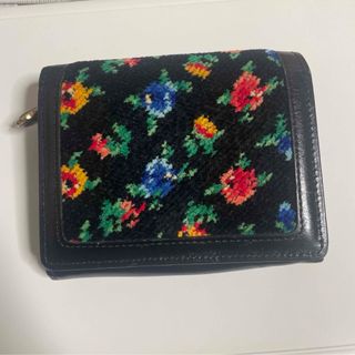 FEILER - FEILER(フェイラー) 長財布美品 - 黒×ピンク×マルチ 花柄/L字