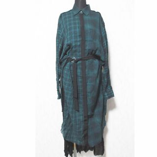 DIESEL - 極美品 ディーゼル 異素材ドッキングニットワンピース ミディ