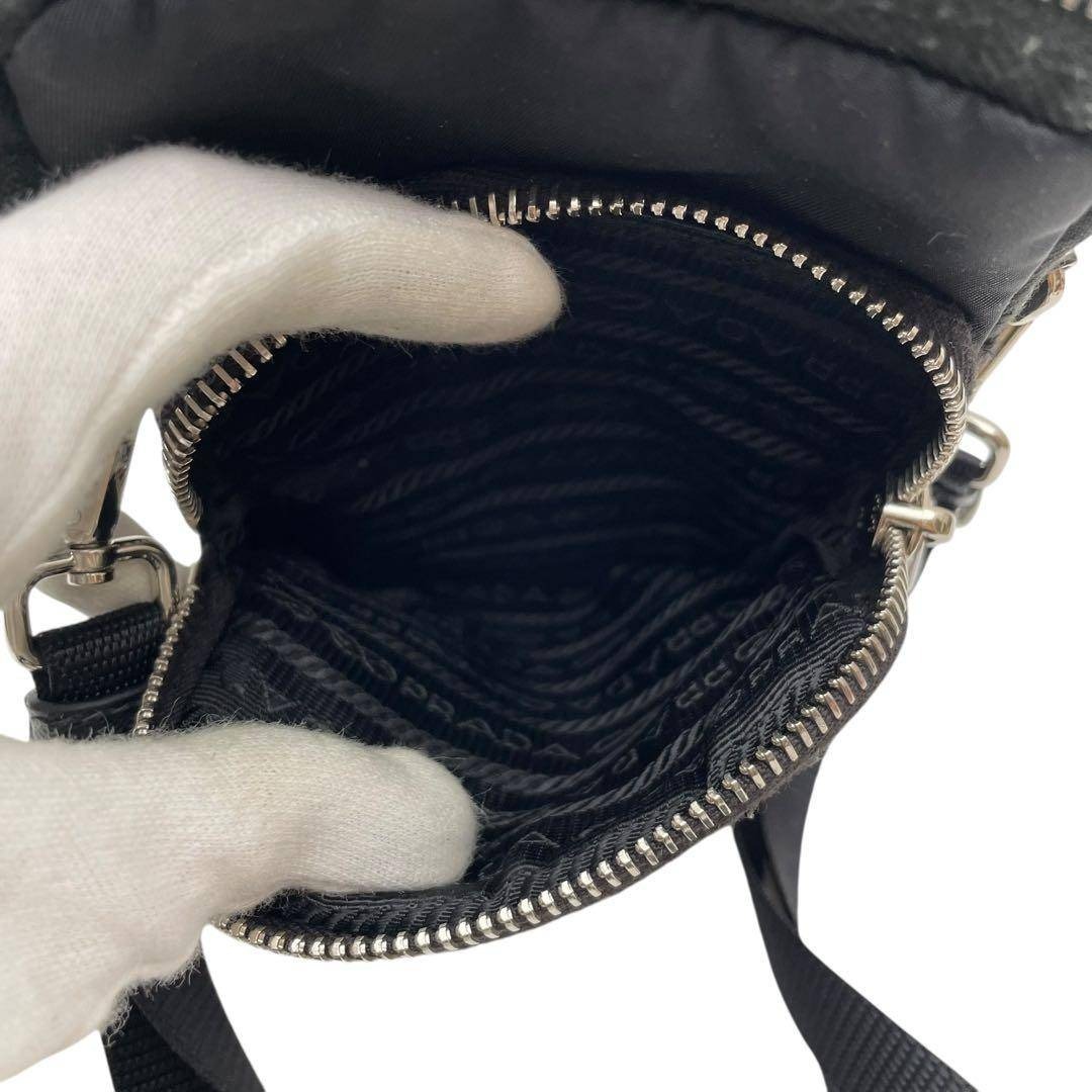 PRADA - 良品 プラダ 三角プレートロゴ ナイロン ショルダー バッグ