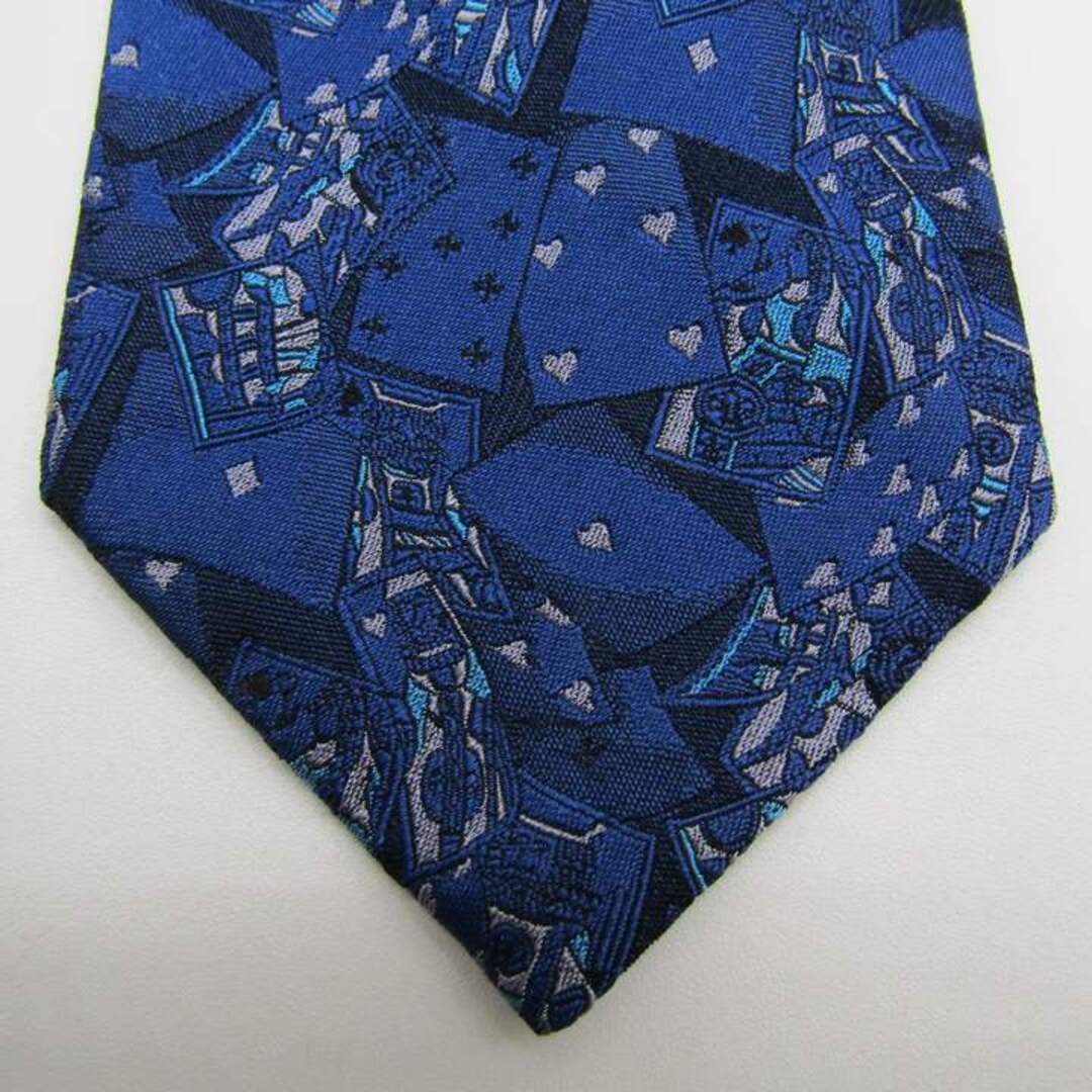 ドミニクフランス クラウン ブランド ネクタイ 総柄 パネル柄 シルク