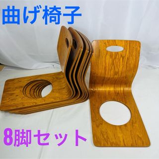 良品】 曲げ椅子 8脚セット 木製 アンティーク 昭和レトロの通販 by