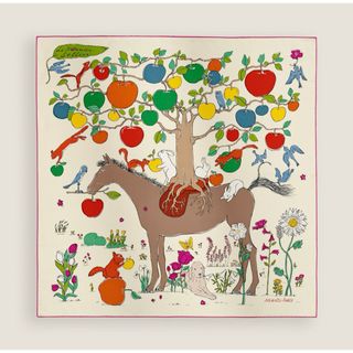 HERMES - 値下げ！新品 エルメス カレ 90 《ル・ポミエ・セリエ》 白黒