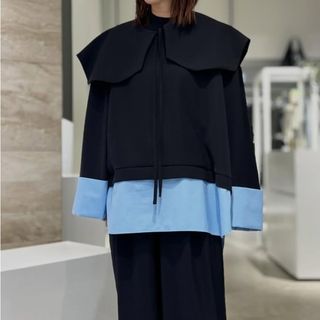 ENFOLD - ENFOLD PEストレッチ BOXフーデットCOATの通販 by m.k