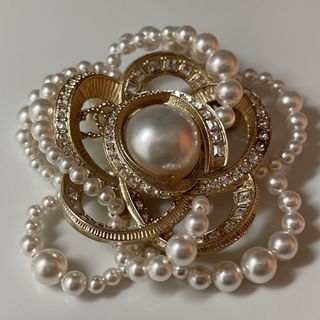 CHANEL - CHANEL シャネル ブローチ コサージュ 花 フラワー 18555411