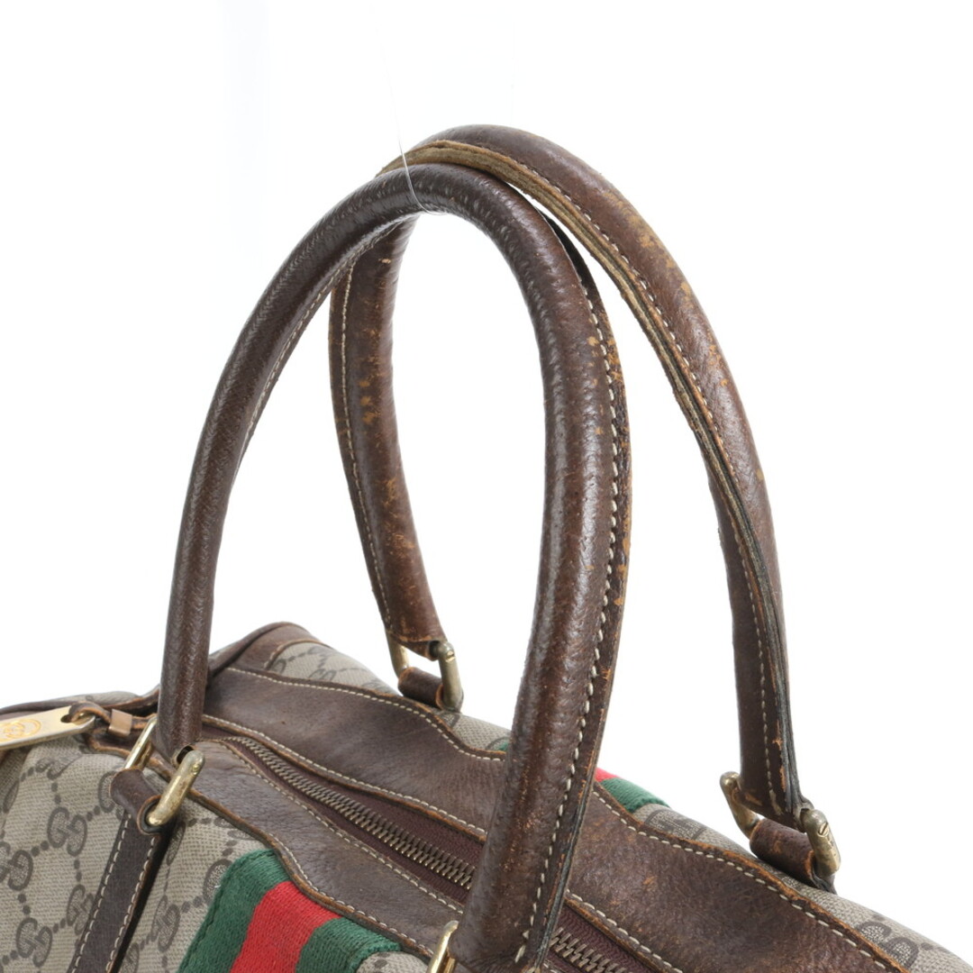 GUCCI - グッチ GGスプリーム シェリー ライン ミニ ボストン レザー