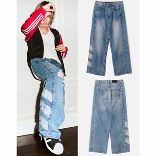 adidas - adidas ジャージ リメイク 4ジッパーデニムパンツ A-3558の