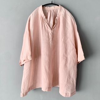 nest Robe - ネストローブ 先染めリネンフリルカラーブラウスの通販 by