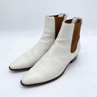 CELINE - CELINE20ss セリーヌホワイトジャクノ サイドゴアブーツ の