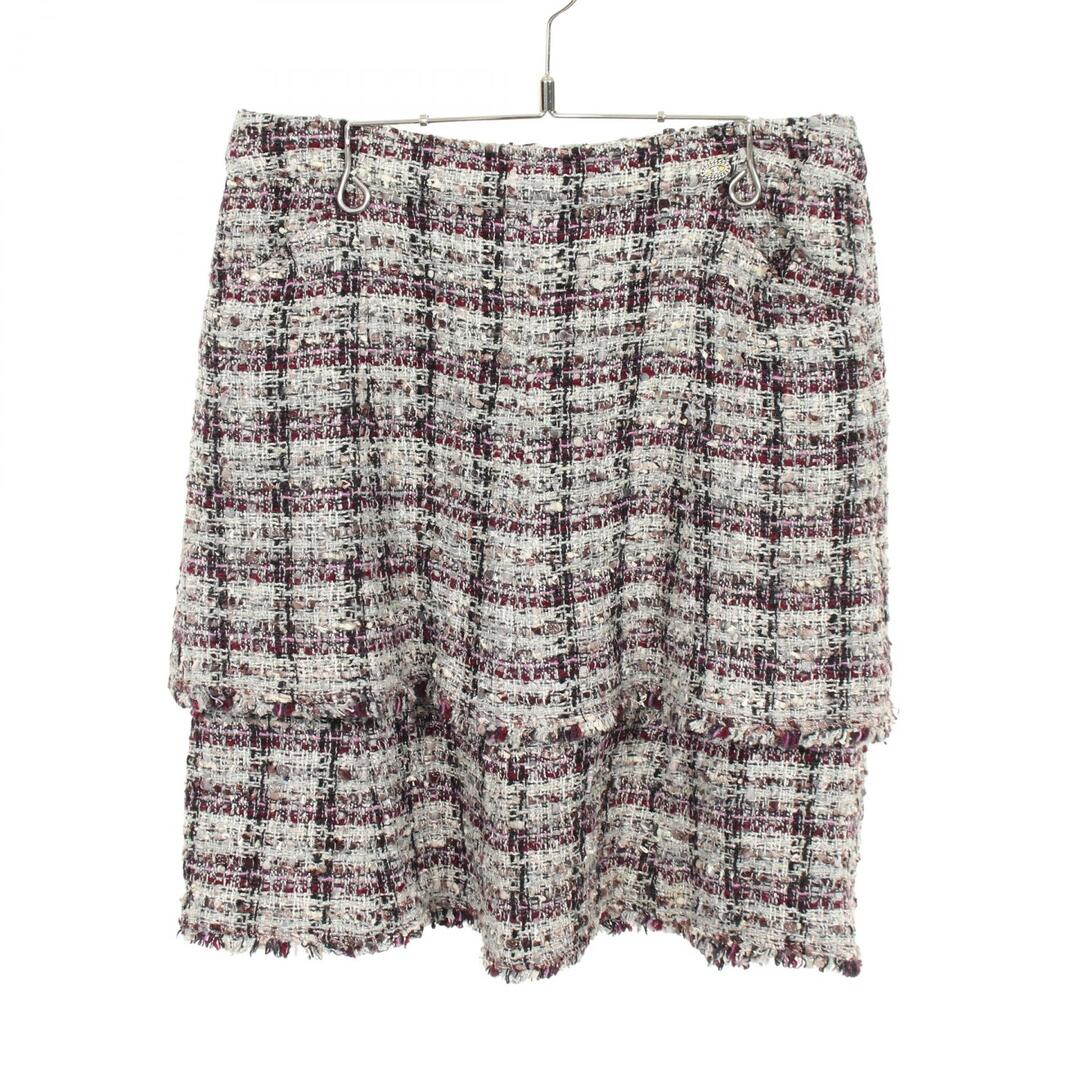 CHANEL - CHANEL シャネル スカート ココマークプレート ツイード