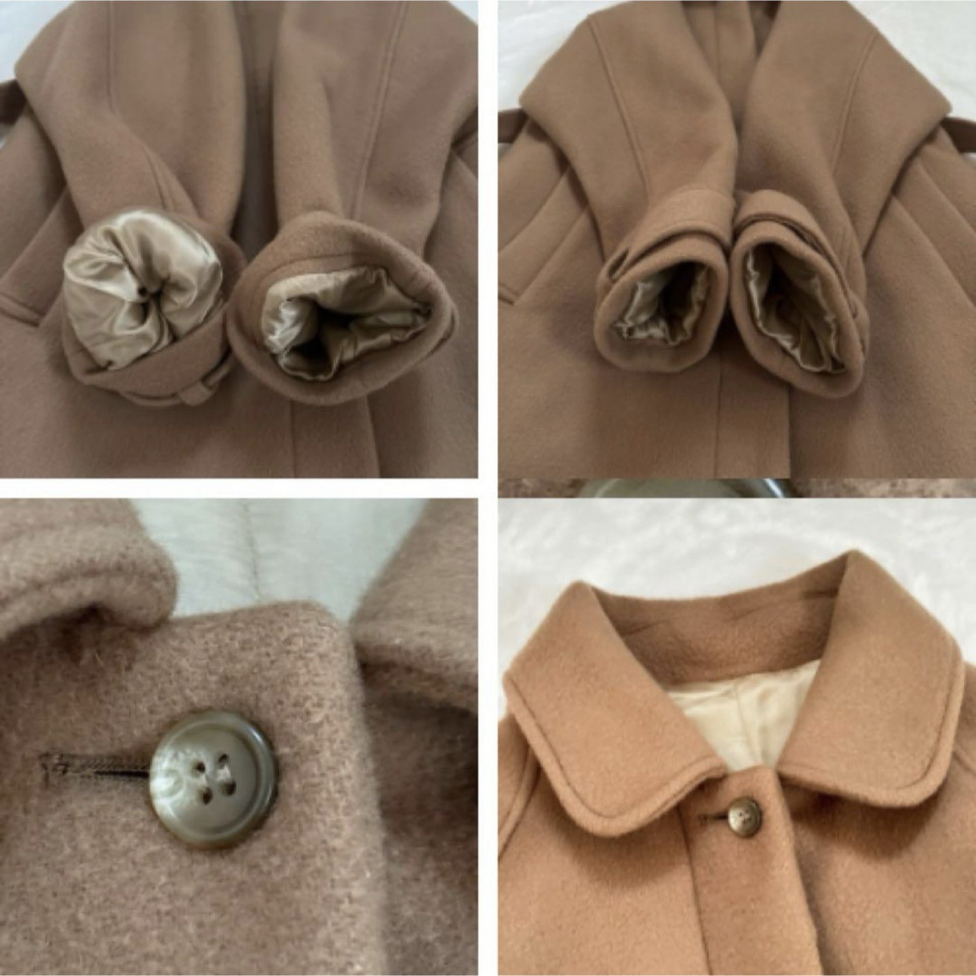 希少】foufou フーフー ウール ステンカラーコート キャメル ベルト