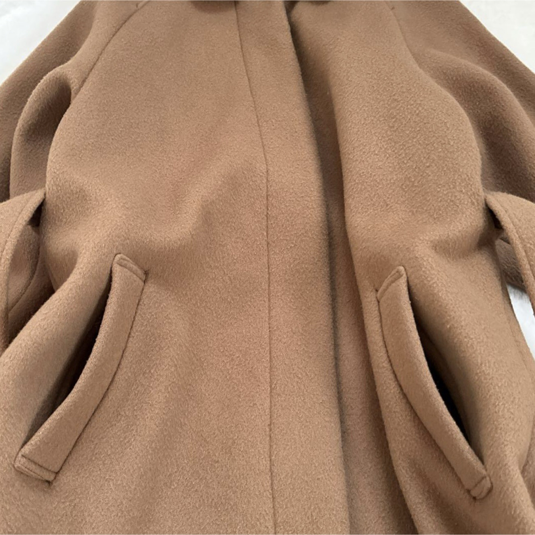 希少】foufou フーフー ウール ステンカラーコート キャメル ベルト