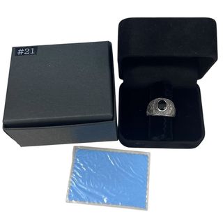 A&G - エーアンドジー オニキス/シルバーリング メンズ 18号の通販 by