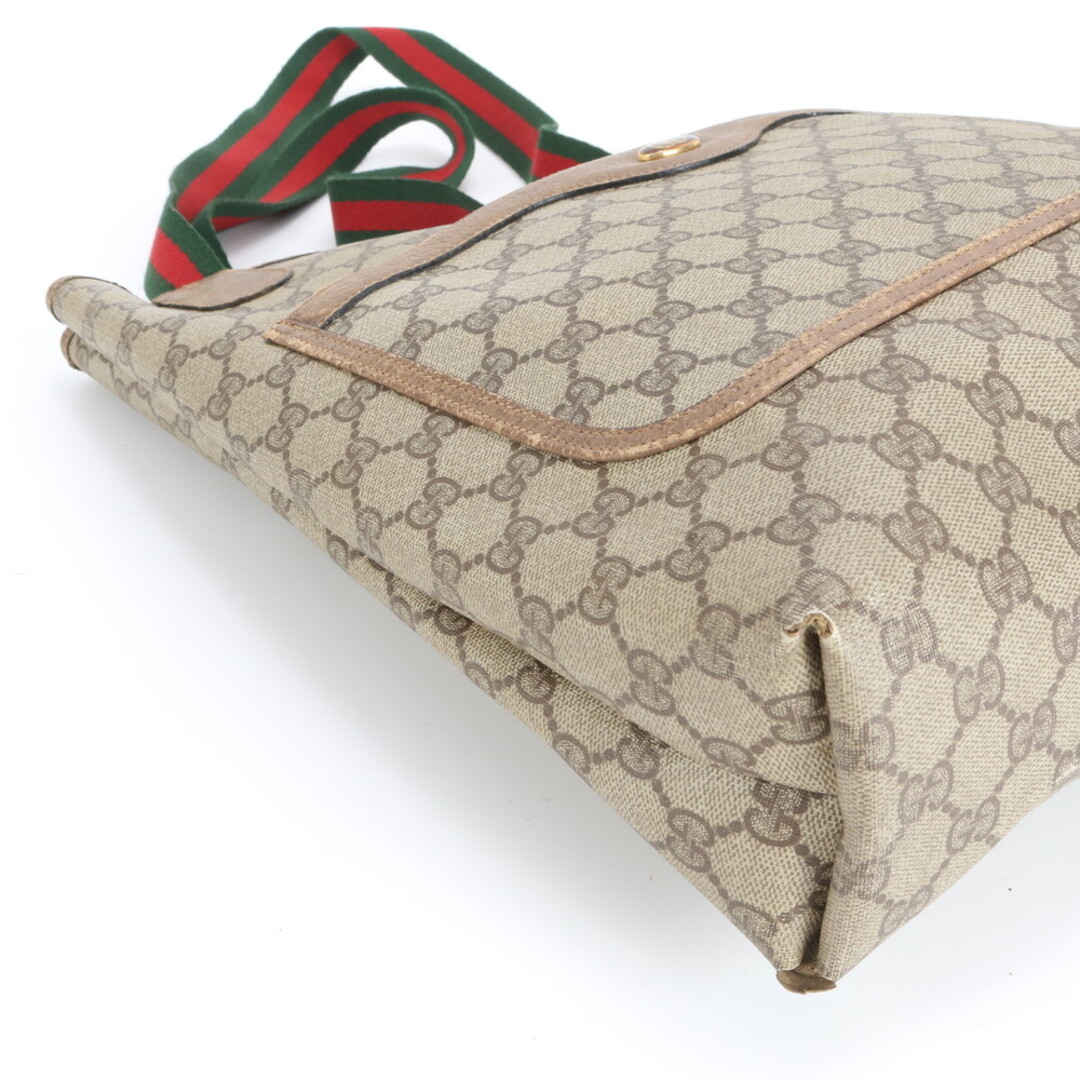 GUCCI - オールド グッチ GGスプリーム シェリー ライン レザー トート