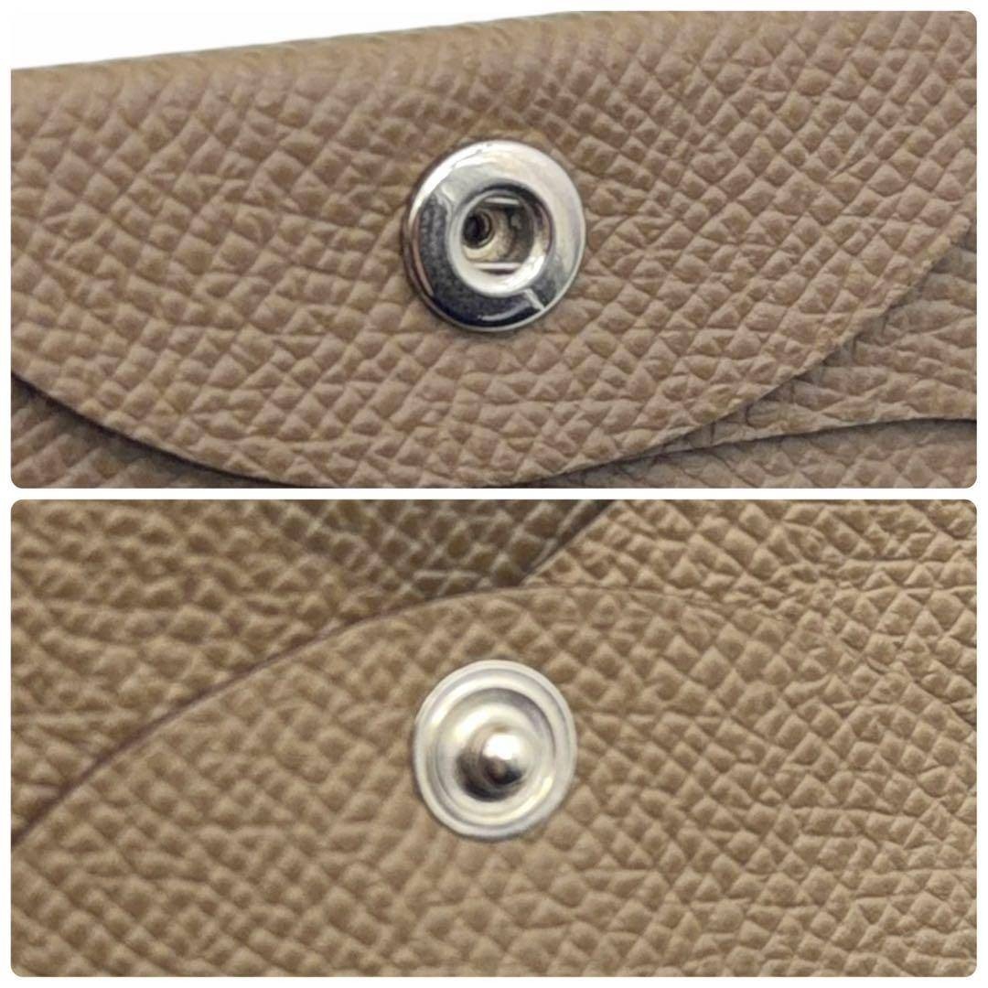 HERMES - 美品 箱付き エルメス バスティア エトゥープ U刻印 コイン
