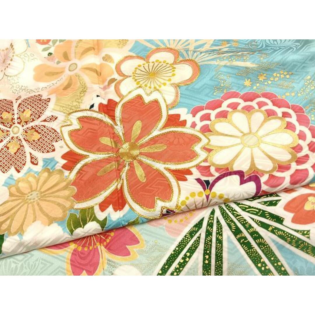 平和屋着物○豪華振袖 駒刺繍 松竹梅 暈し染め 金彩 正絹 逸品