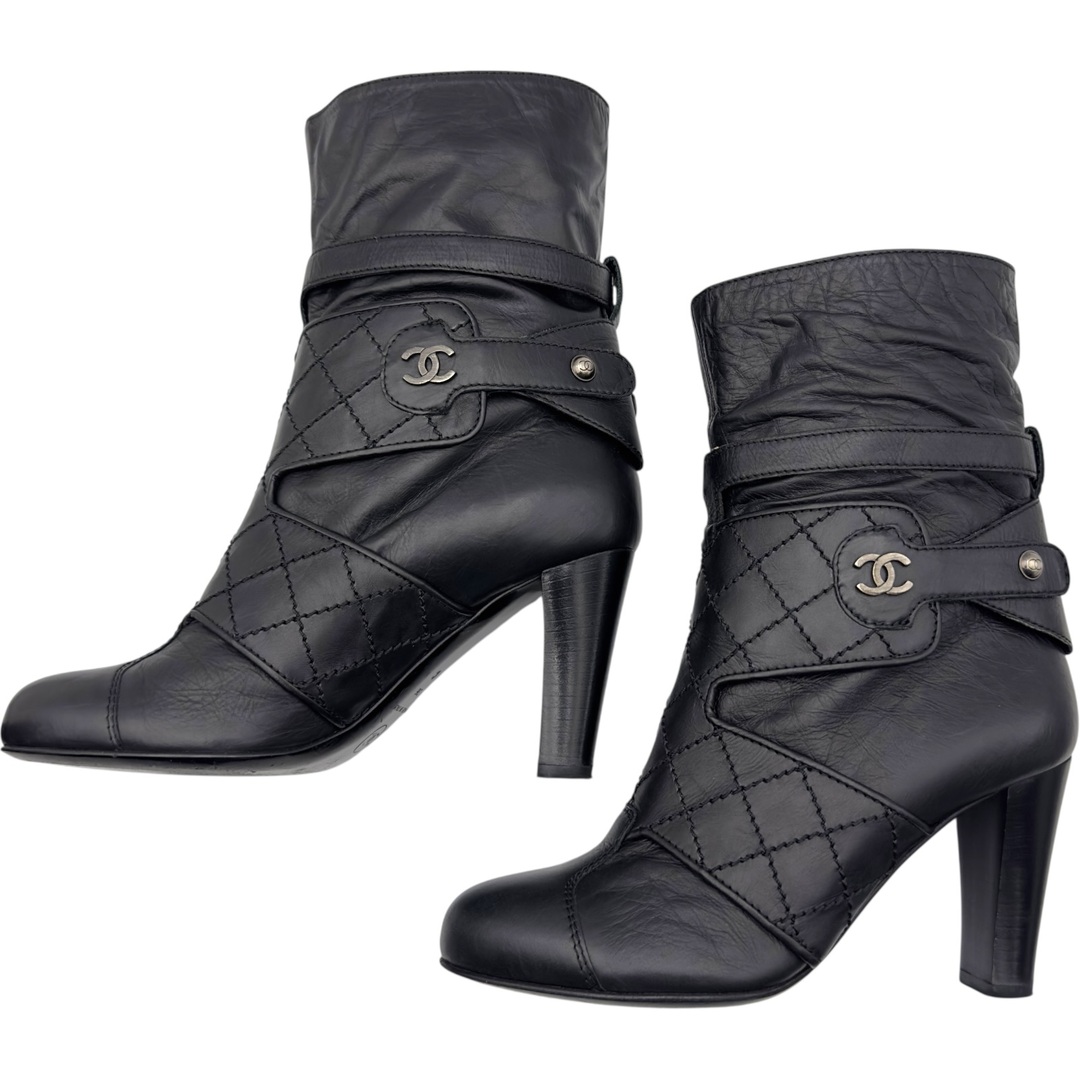 CHANEL - シャネル CHANEL ココマークキルティングショートブーツ
