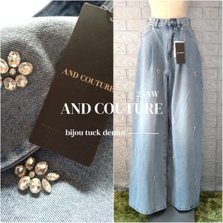 CHANEL - 入手困難 美品 CHANEL ドット柄 ワイドレッグ デニムの通販