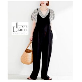 新品未使用 Cygne シーニュ ウエストギャザータックサスペンダーパンツ