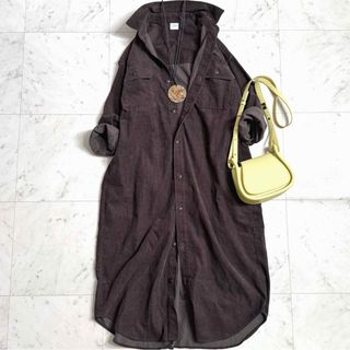 パラスパレス vm ヴーム ワンピース 七分袖 ロング 0 XS 紺 グレーの