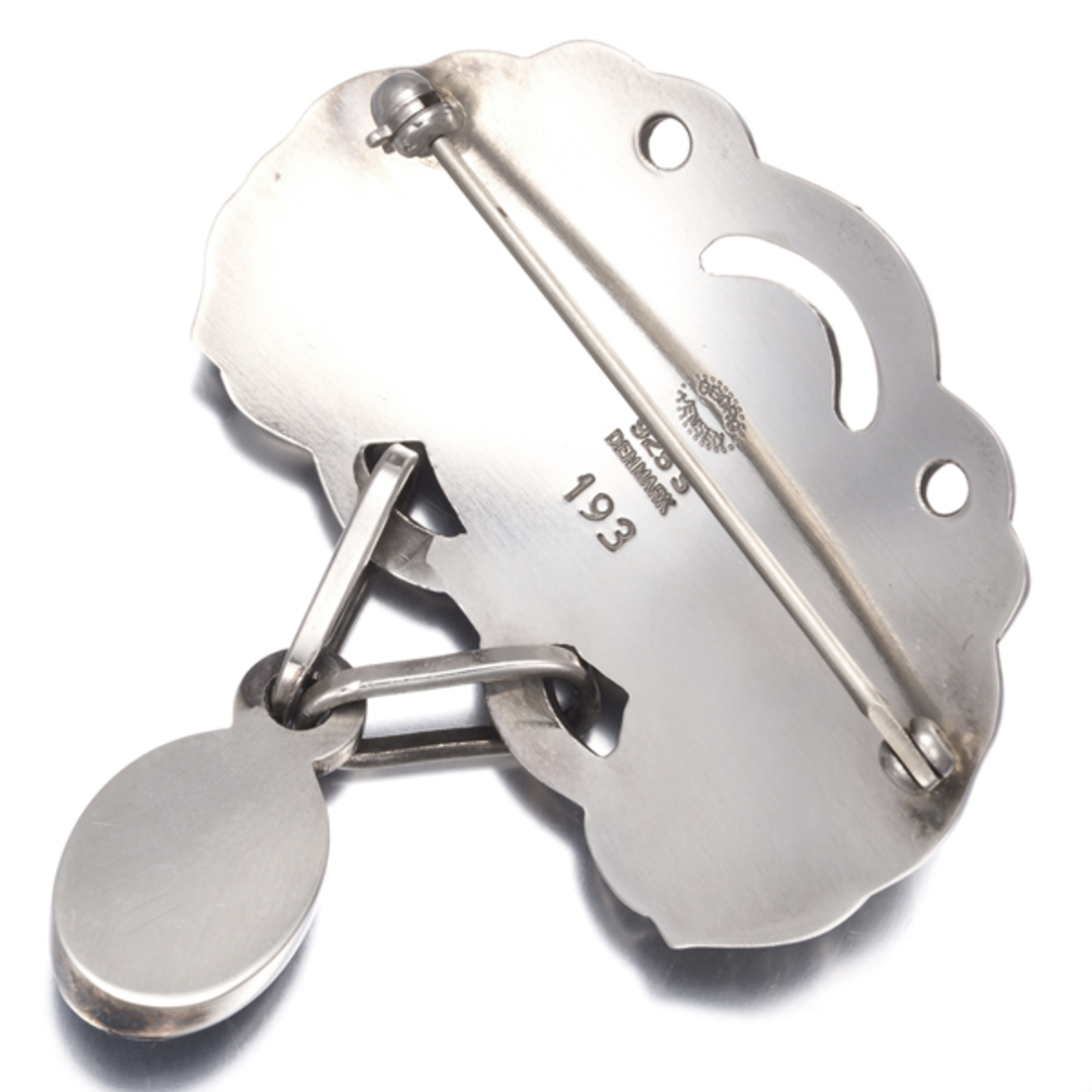 Georg Jensen - ジョージジェンセン ブローチ ガーネット 193 シルバー