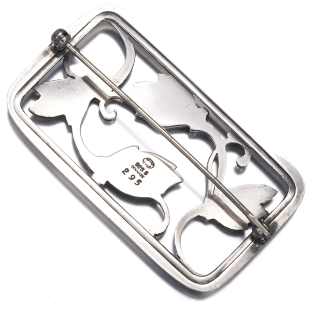 Georg Jensen - ジョージジェンセン ブローチ 295 フラワー シルバー