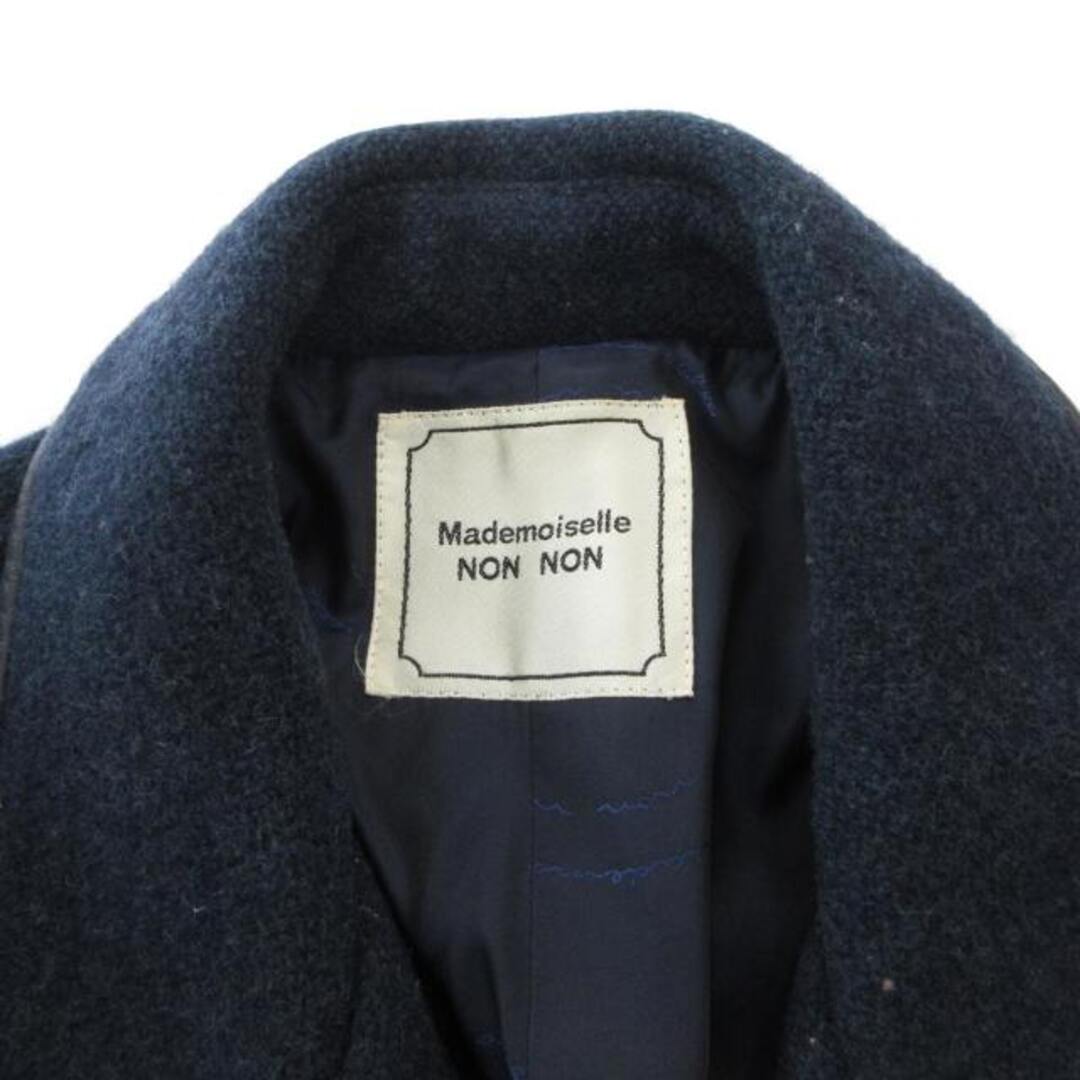 マドモアゼルノンノン コート くるみボタン ミドル丈 ハーフ ウールの
