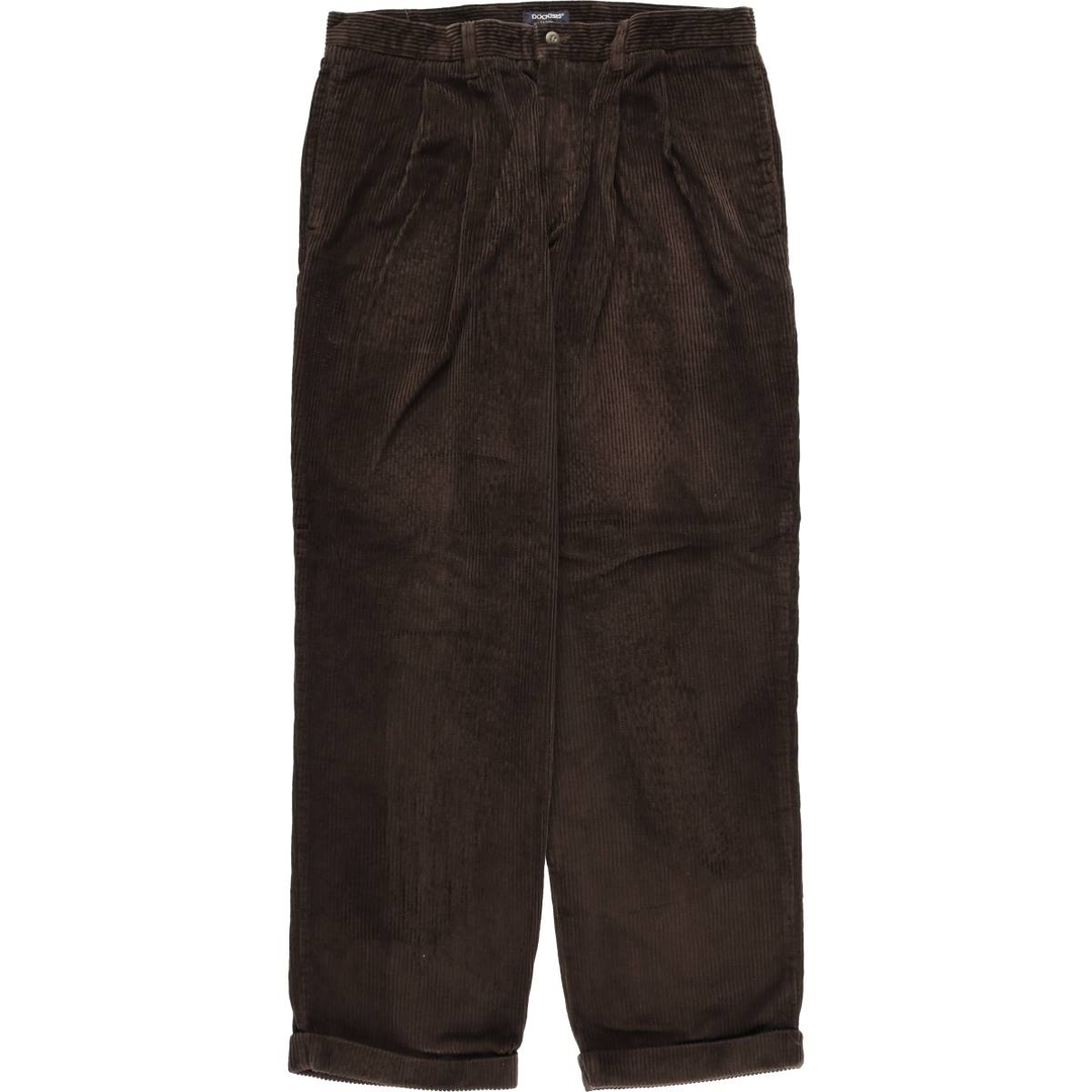 古着 ドッカーズ DOCKERS khakis 太畝 ツータック コーデュロイパンツ