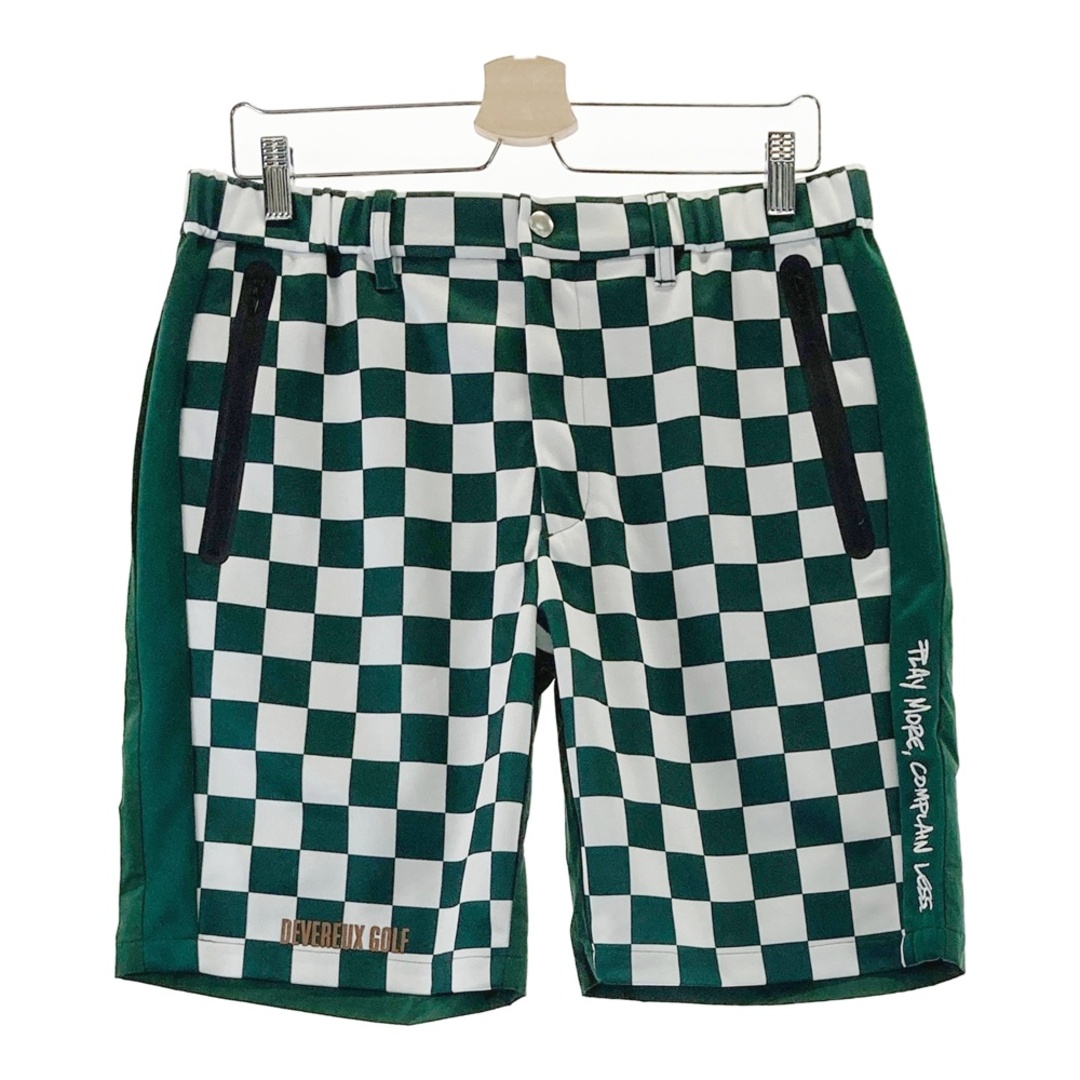 サイズ：XL DEVEREUX GOLF デヴァローゴルフ ハーフパンツ チェッカー