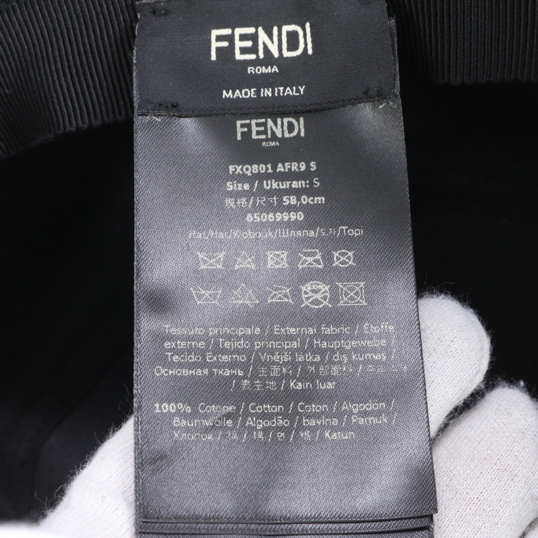 FENDI - 極美品 フェンディ ロゴ バケット ハット バケハ 帽子 FXQ801