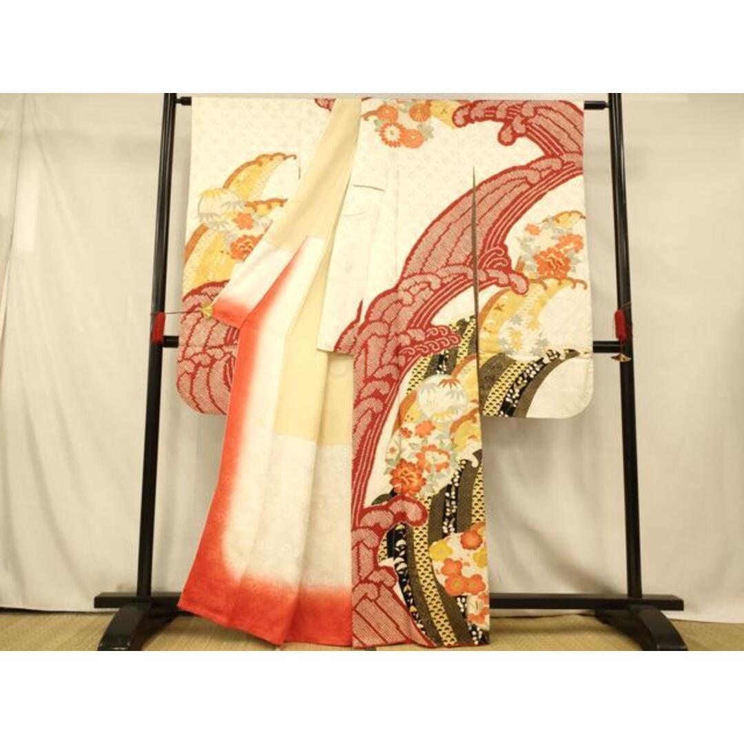 平和屋着物□豪華振袖 駒刺繍 絞り 松竹梅 金彩 正絹 逸品 AABG5974fw