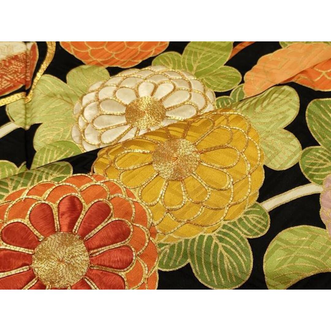 平和屋着物□豪華振袖 駒刺繍 桧扇花唐草文 金彩 やまと誂製 正絹 逸品