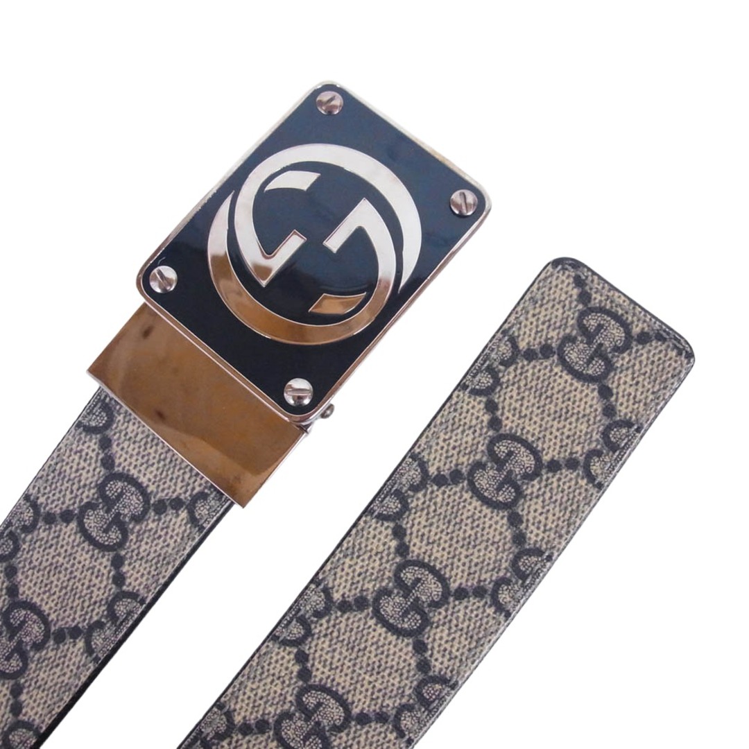 GUCCI - GUCCI グッチ GGスプリーム ロゴバックル レザー ベルト