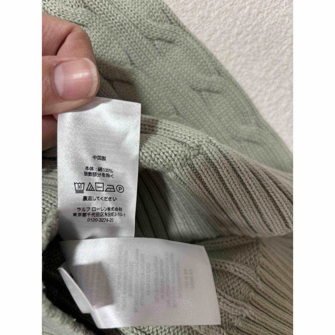 Ralph Lauren - ローレン ラルフローレン ケーブル編みニット セージ