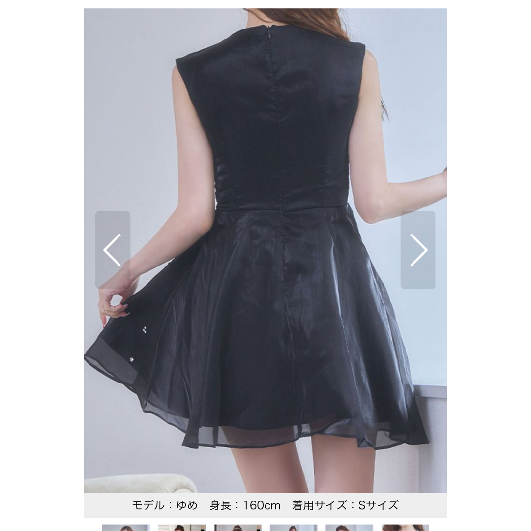 元値11880円☆フロントジップシフォンミニドレス