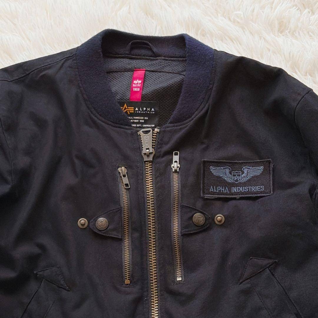 ALPHA INDUSTRIES - ALPHA フライトジャケット MA-1タイプ 刺繍ロゴ