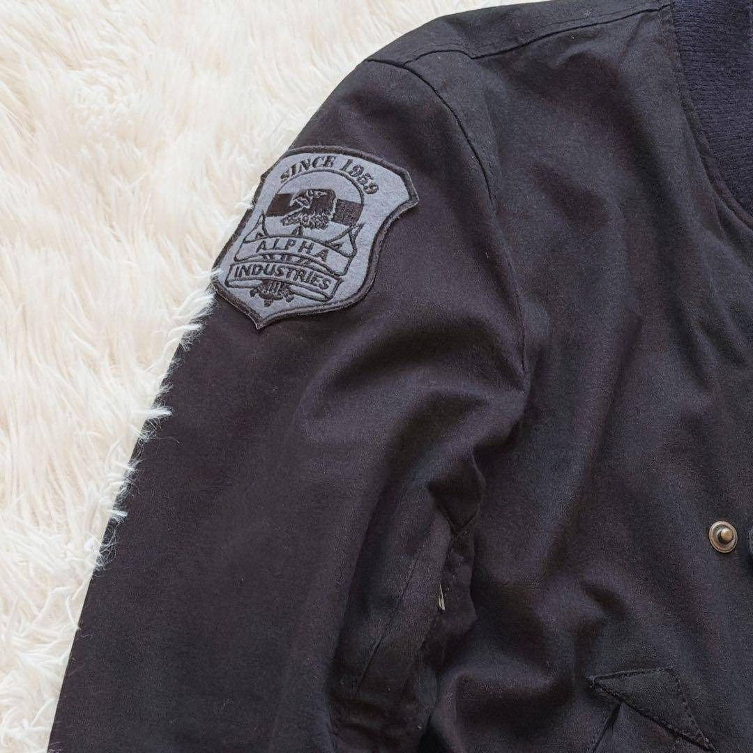 ALPHA INDUSTRIES - ALPHA フライトジャケット MA-1タイプ 刺繍ロゴ