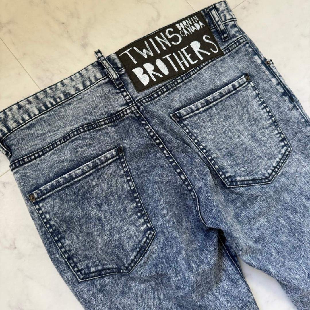 DSQUARED2 TWINS BROTHERS ケミカルウォッシュデニム 50