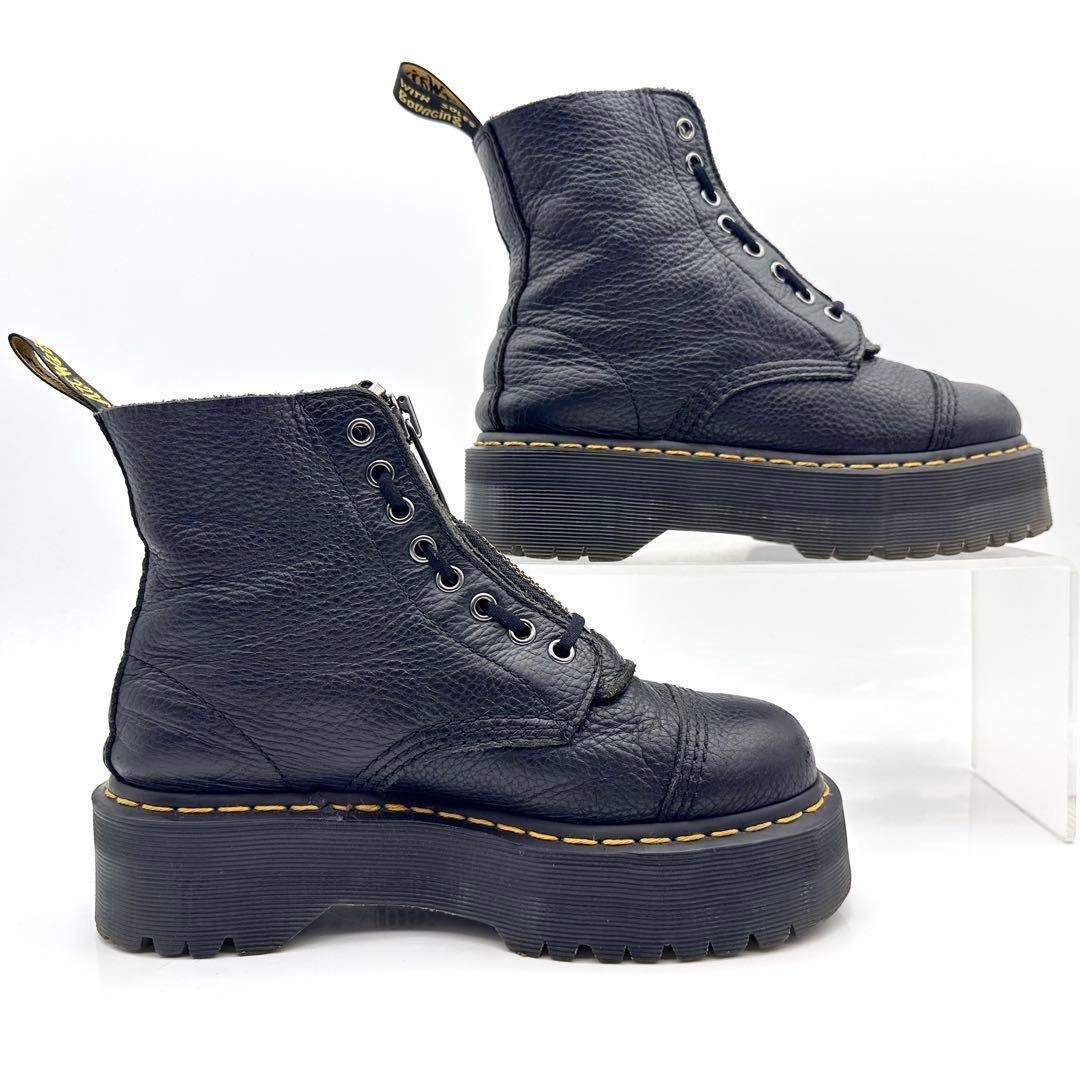 ドクターマーチン シンクレア シボ ブラック フロントジップ ダブル