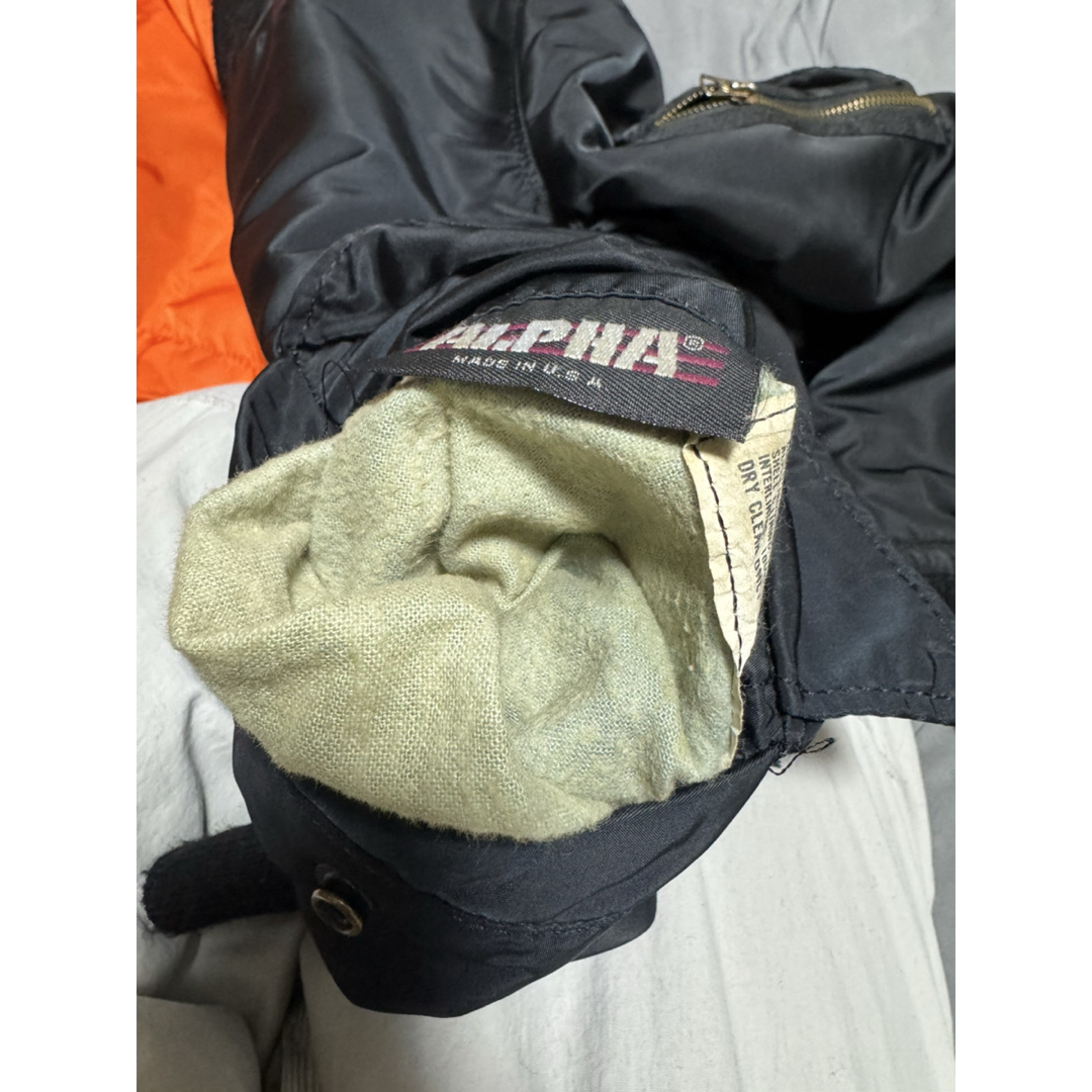 ALPHA INDUSTRIES - ALPHA 80s USA製 ビンテージ 旧タグ MA-1 ブラック