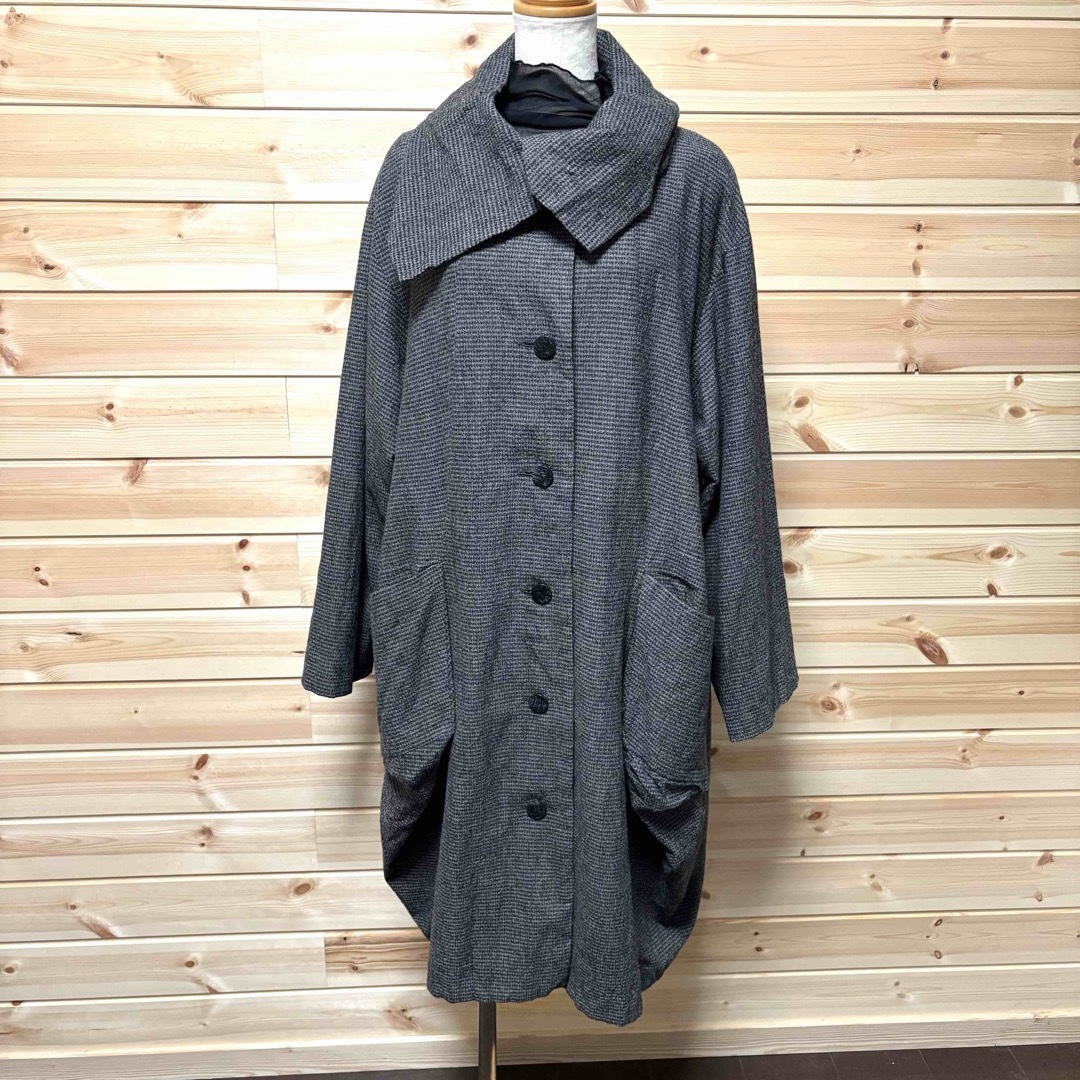 Sensounico - 美品！慈雨 ジウ ビッグカラー コート 40 変形