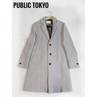 PUBLIC TOKYO - PUBLIC TOKYO 極 ダブルチェスターコート ネイビー