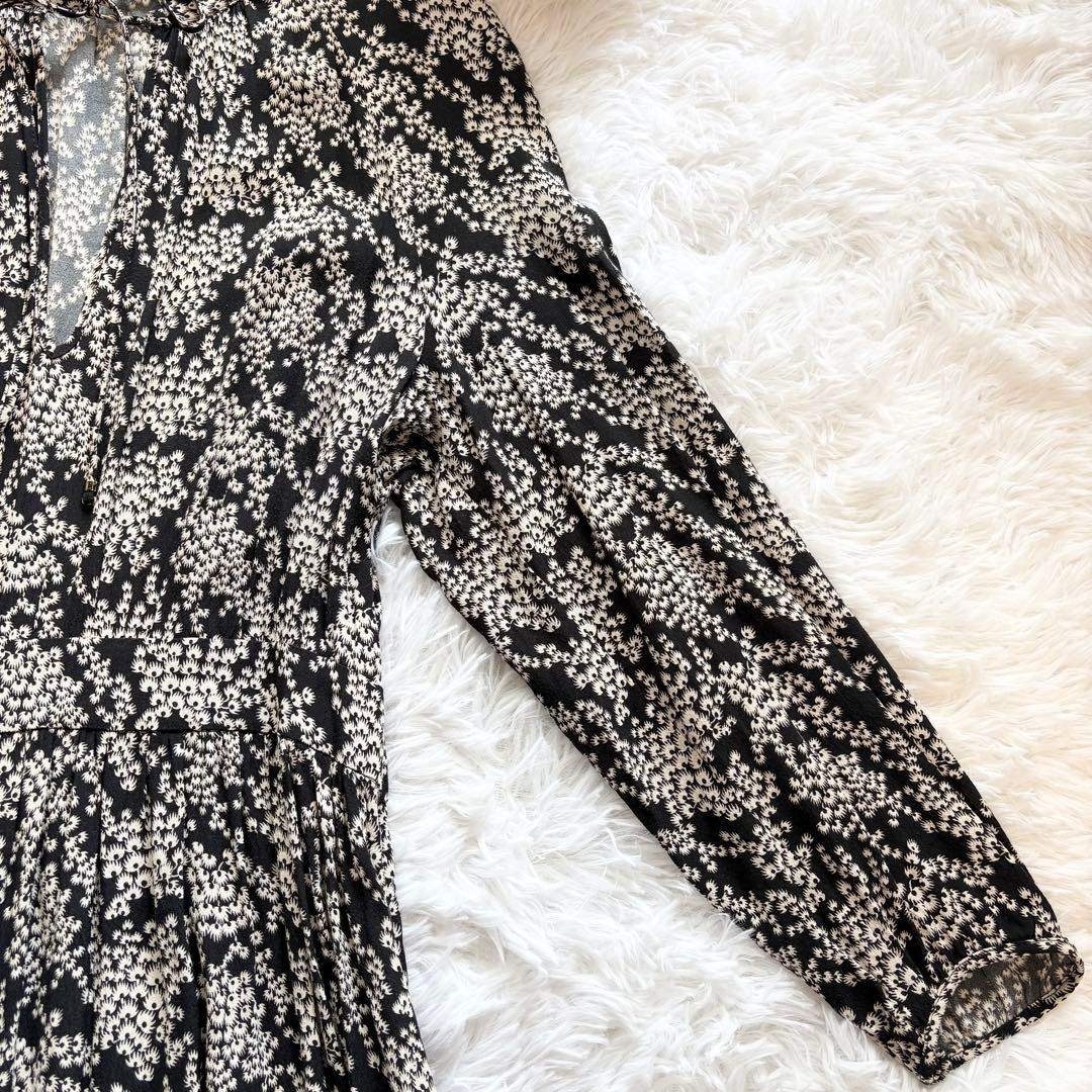 希少◇マックスマーラ MAX&Co. 花柄ワンピース 48 大きいサイズ リボン