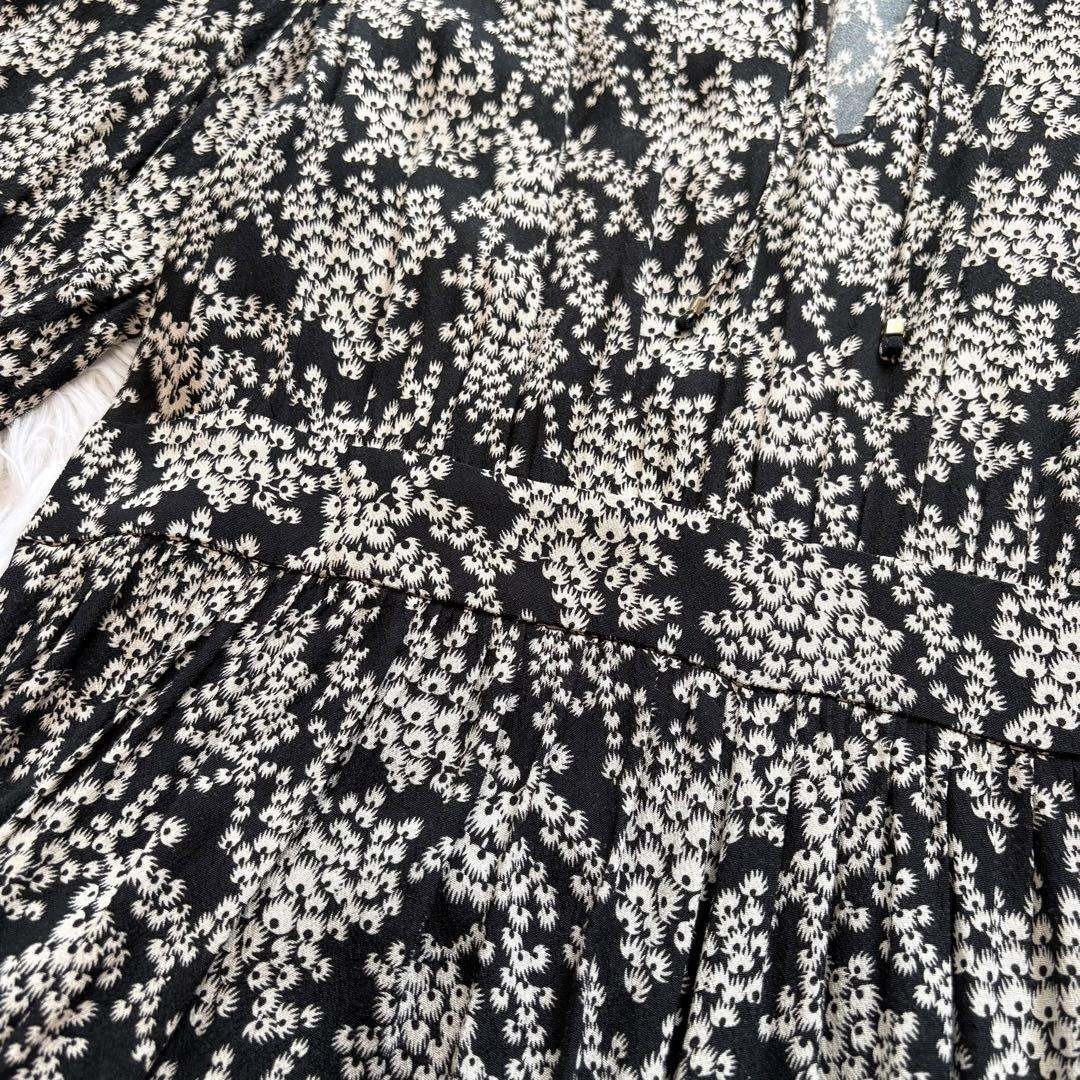 希少◇マックスマーラ MAX&Co. 花柄ワンピース 48 大きいサイズ リボン