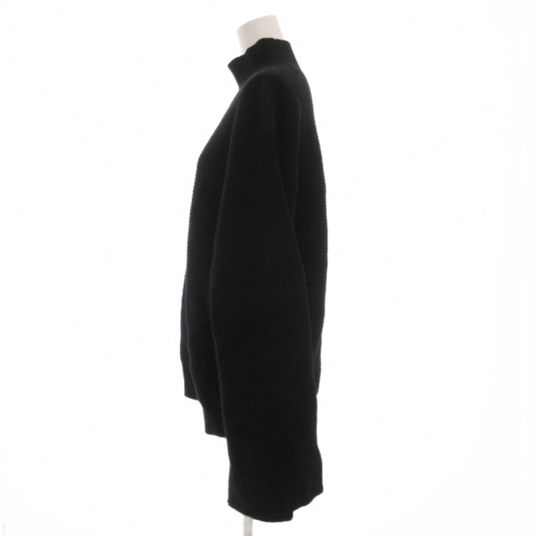 Drawer - ドゥロワー Drawer 畦編み ハイネック ニット カシミヤ混 黒